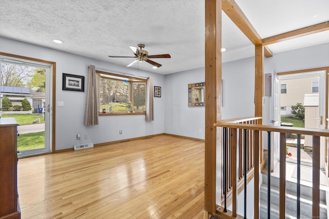 98 Cynthia Dr, West Haven, CT 06516 - empty room with visible vents, recessed lighting, ceiling fan, baseboards, and light wood-type flooring