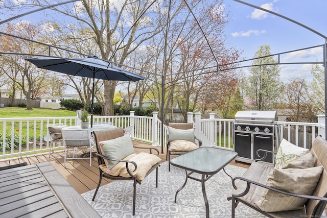 98 Cynthia Dr, West Haven, CT 06516 - wooden deck with a lawn, outdoor lounge area, and a grill
