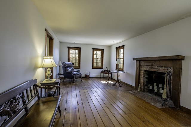 16 November Trl, Haddam, CT 06438 - sitting room with a fireplace, hardwood / wood-style flooring, and baseboards