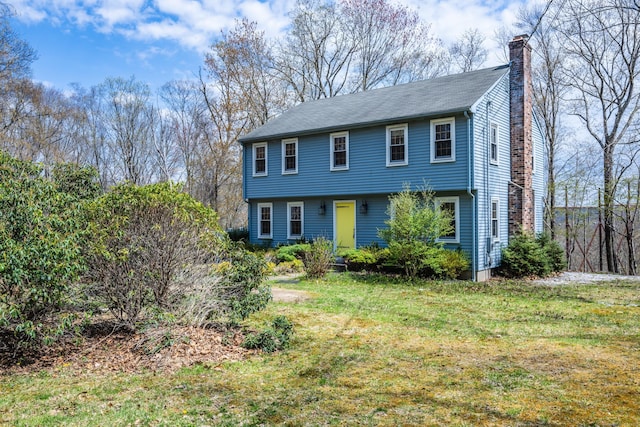 16 November Trl, Haddam, CT 06438 - colonial inspired home featuring a chimney and a front lawn