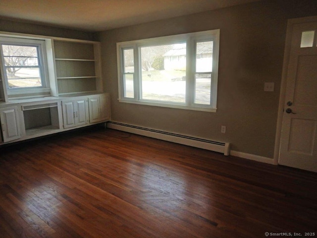 48 W Vine St, Stonington, CT 06379 - interior space with baseboard heating and dark wood-style floors