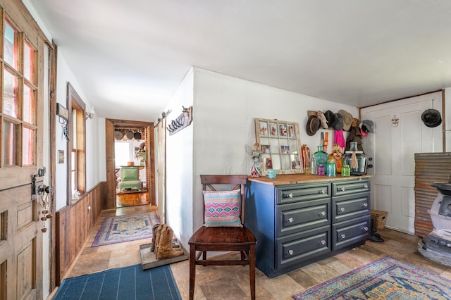 469 Platt Hill Rd, Winchester, CT 06098 - interior space with a wood stove