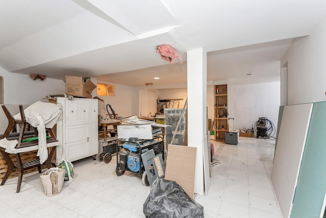 interior space featuring recessed lighting