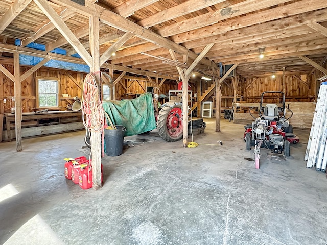misc room featuring a garage