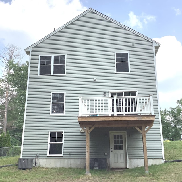 3 Henry Rd, Enfield, CT 06082 - rear view of property featuring a deck and central AC unit