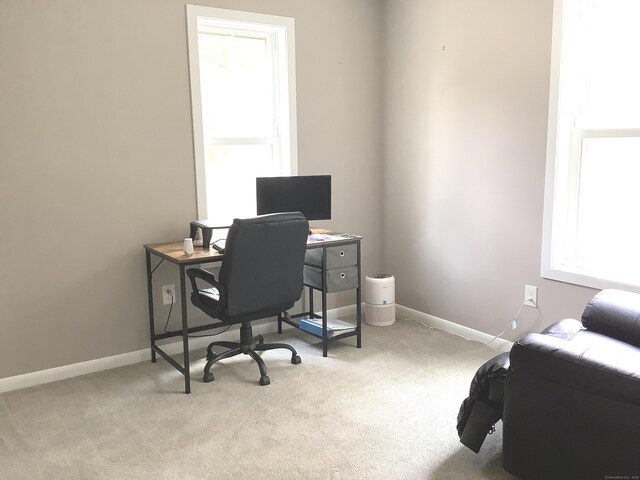 3 Henry Rd, Enfield, CT 06082 - carpeted home office featuring baseboards