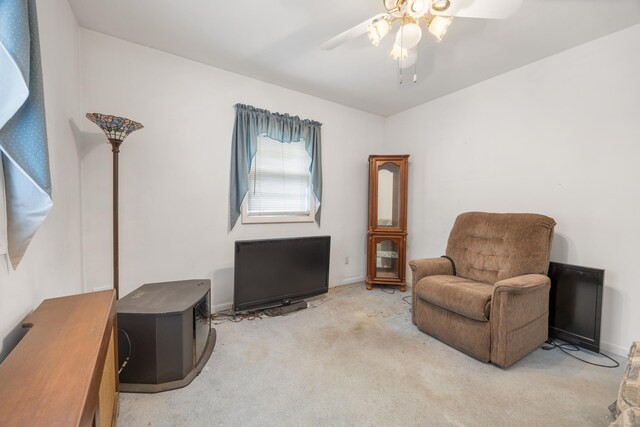 170 Park Rd, Waterbury, CT 06708 - sitting room featuring carpet and a ceiling fan