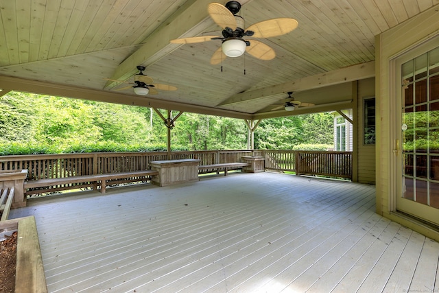 395 Isinglass Rd, Shelton, CT 06484 - deck featuring ceiling fan