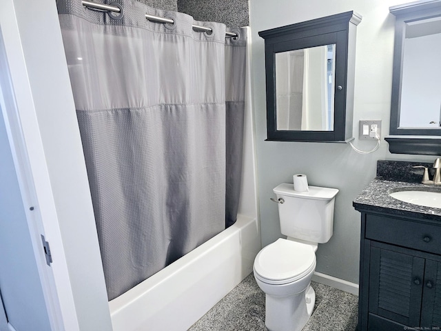 184 Pequot Ave Unit 406, New London, CT 06320 - bathroom with baseboards, shower / bath combo, vanity, and toilet