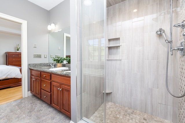 176 Fox Hollow Ln, Bristol, CT 06010 - ensuite bathroom with double vanity and a tile shower