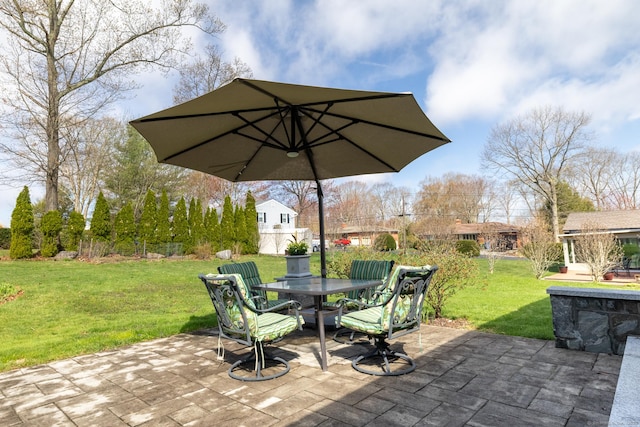 view of patio with outdoor dining space