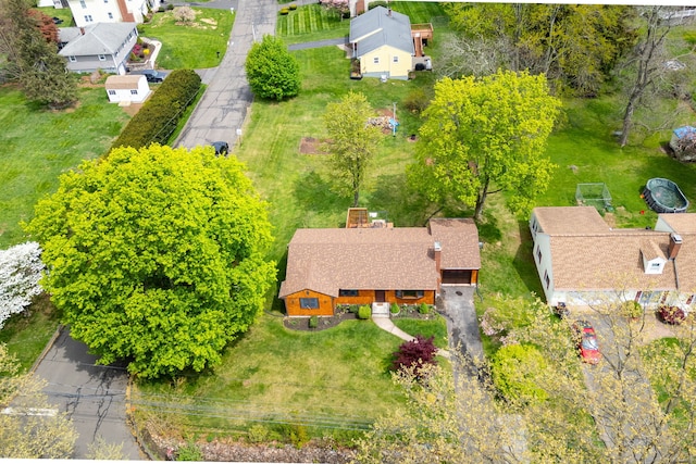 bird's eye view featuring a residential view