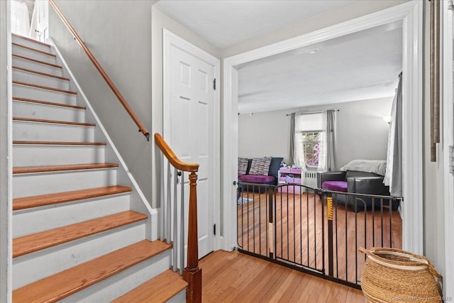 116 Gaylord Dr, Waterbury, CT 06708 - stairway featuring hardwood / wood-style floors