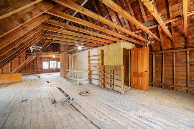 view of attic