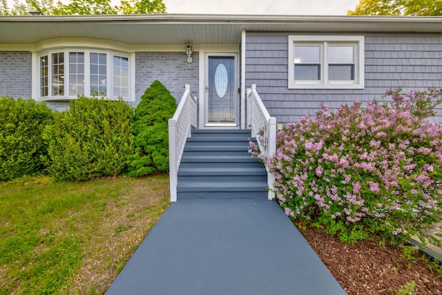 11 Botte Dr, West Haven, CT 06516 - property entrance with brick siding
