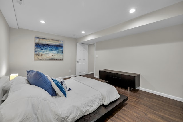 11 Botte Dr, West Haven, CT 06516 - bedroom with baseboards, wood finished floors, and recessed lighting