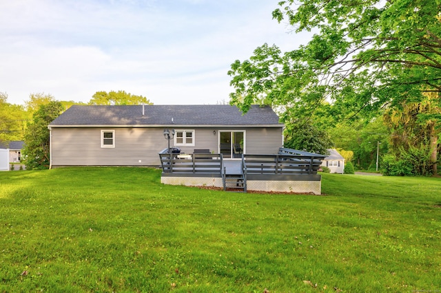 11 Botte Dr, West Haven, CT 06516 - back of house with a yard and a deck
