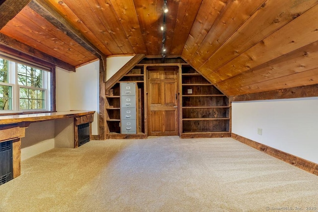 15 Fox Den Rd, Danbury, CT 06811 - bonus room featuring lofted ceiling, a fireplace, carpet, and wood ceiling