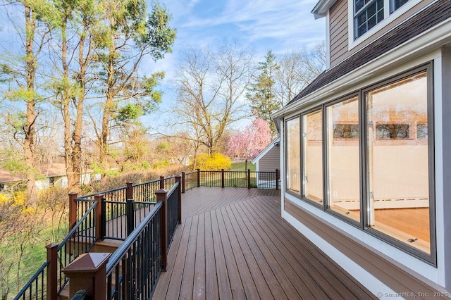 15 Fox Den Rd, Danbury, CT 06811 - wooden terrace with stairway