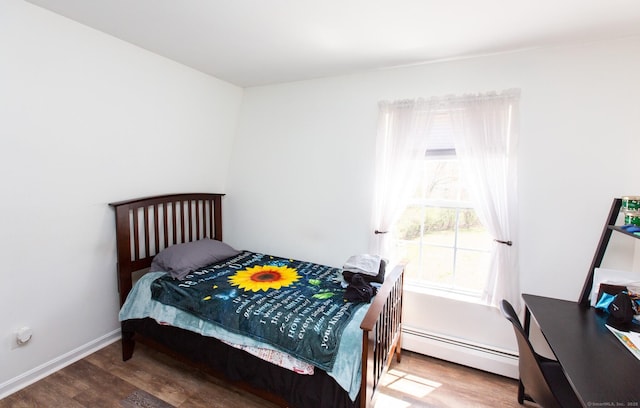 13 Damato Dr, Stonington, CT 06378 - bedroom with wood finished floors and a baseboard radiator