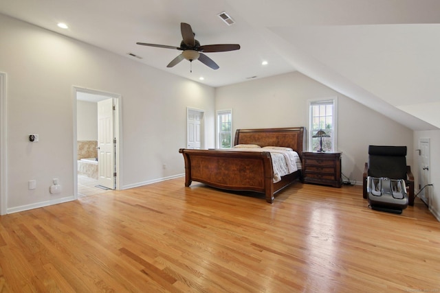 96 Damascus Rd, Branford, CT 06405 - bedroom featuring baseboards, light wood-style flooring, visible vents, and recessed lighting