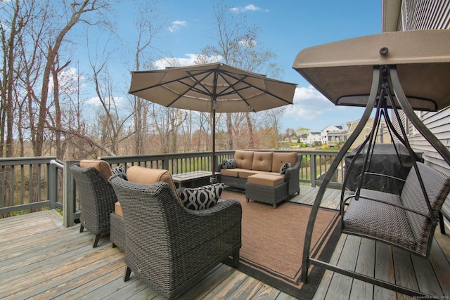 96 Damascus Rd, Branford, CT 06405 - wooden terrace featuring an outdoor hangout area