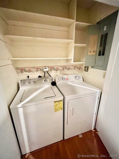 9 Heritage Cir Unit D, Southbury, CT 06488 - laundry room with independent washer and dryer and electric panel
