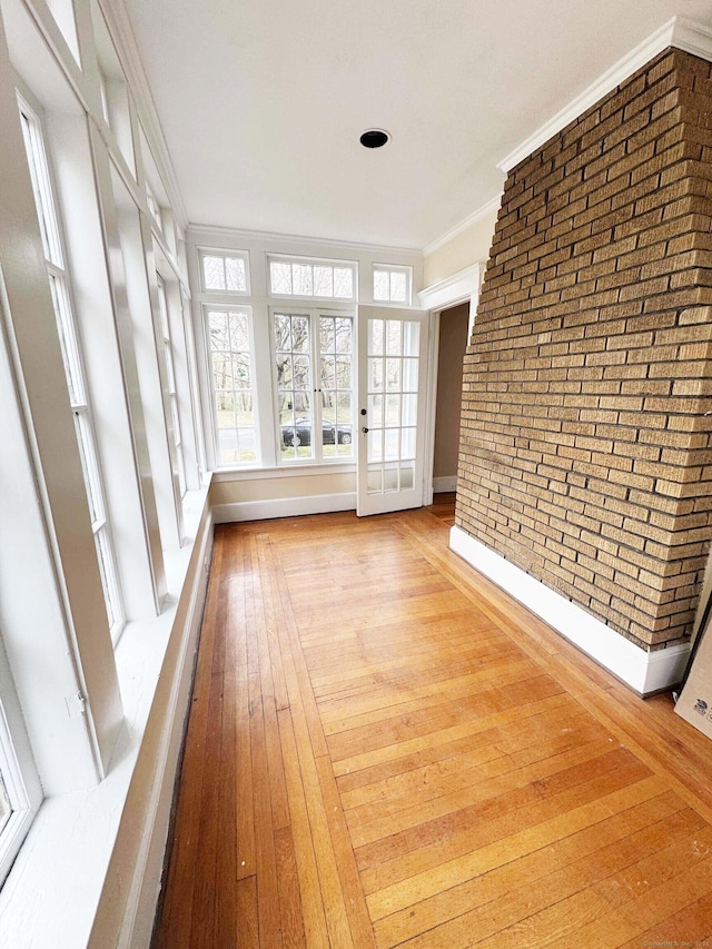 187 W Park Ave, New Haven, CT 06511 - unfurnished sunroom with french doors