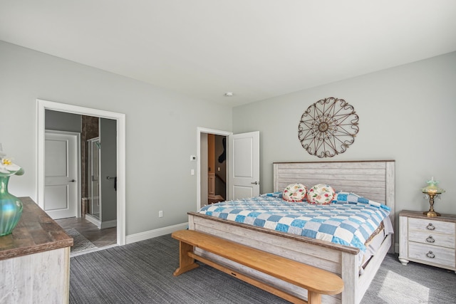carpeted bedroom with baseboards