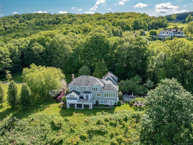 293 Lake Rd, Warren, CT 06777 - view of subject property with a heavily wooded area