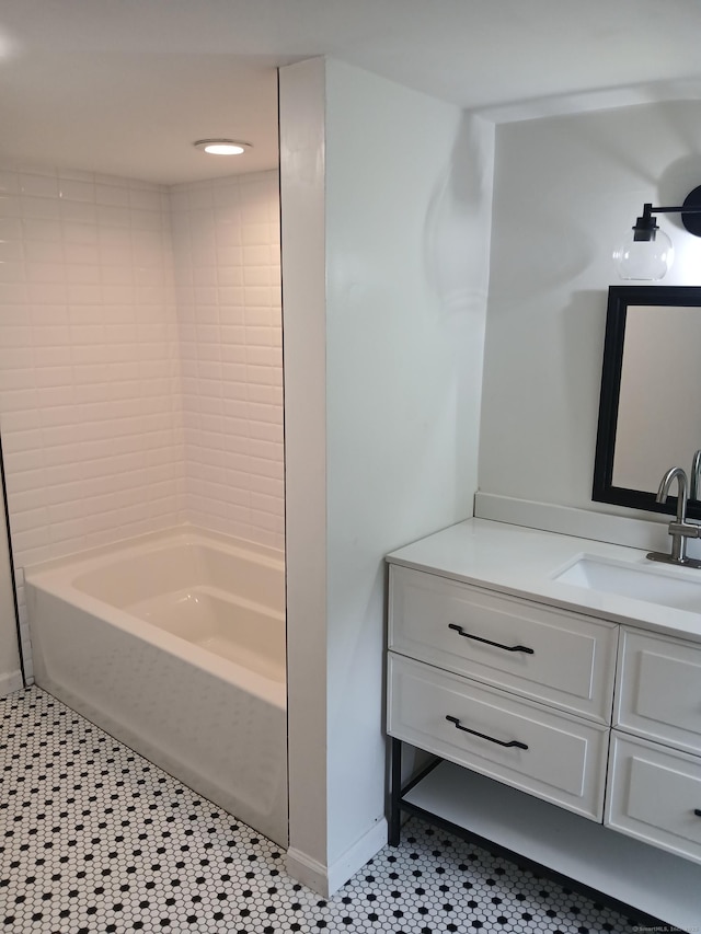 22 Bristol St, Wallingford, CT 06492 - bathroom featuring shower / bath combination, vanity, and baseboards
