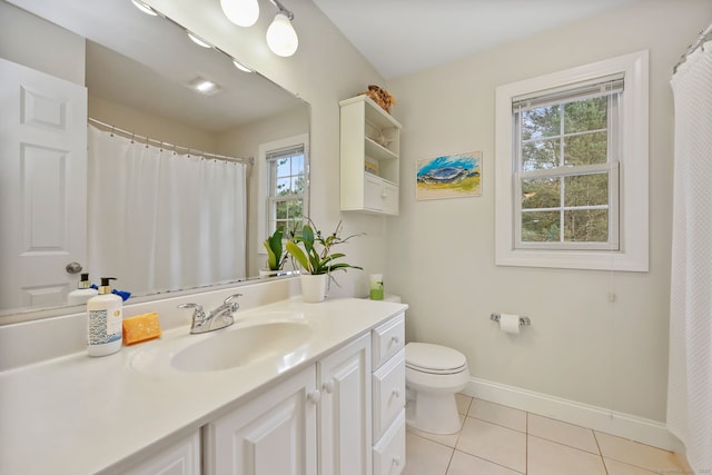 12 Canoe Brook Rd, Trumbull, CT 06611 - bathroom featuring baseboards, tile patterned floors, vanity, and plenty of natural light