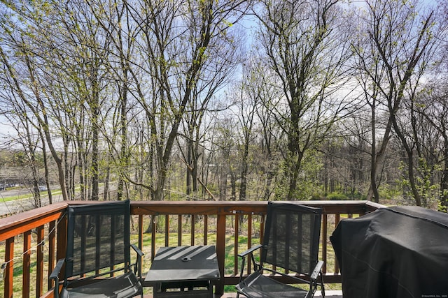 2 Benson Dr, Danbury, CT 06810 - wooden terrace with area for grilling