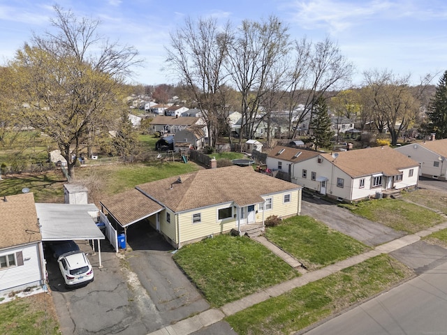 birds eye view of property featuring a residential view