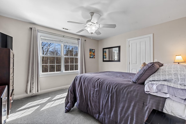 10 Granite Rd, New Milford, CT 06776 - bedroom with a closet, a ceiling fan, visible vents, carpet, and baseboards