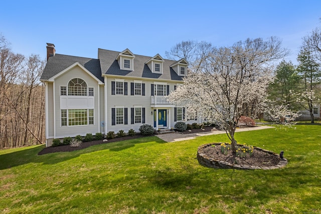 10 Granite Rd, New Milford, CT 06776 - view of front facade with a chimney and a front yard
