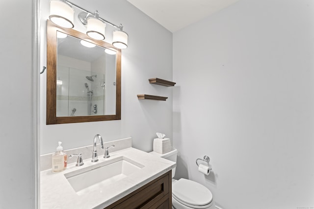 11 Knollwood Dr, Newtown, CT 06470 - full bathroom with vanity, a shower stall, and toilet