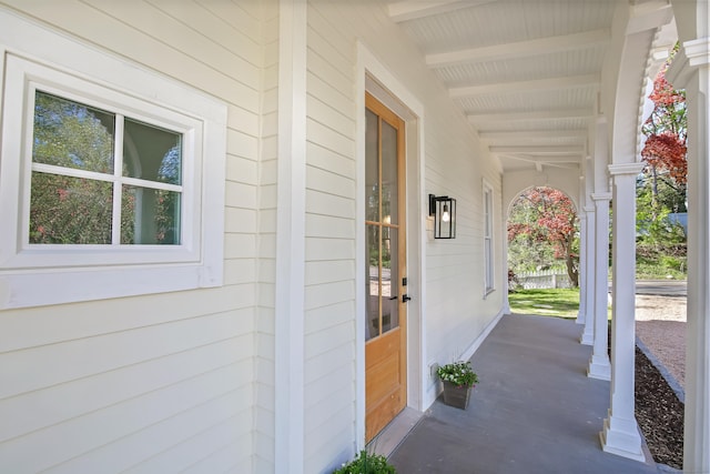 view of patio / terrace with a porch