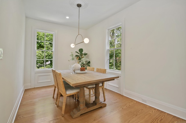 66 Seminary St, New Canaan, CT 06840 - dining area featuring light wood-style floors and baseboards