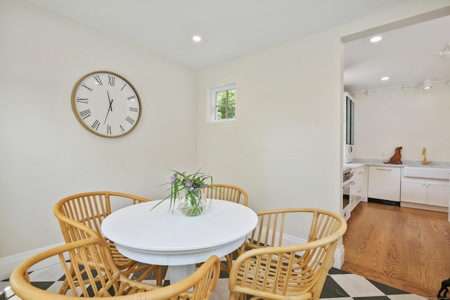 66 Seminary St, New Canaan, CT 06840 - dining room with recessed lighting and light floors