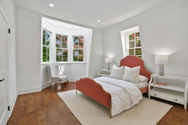 66 Seminary St, New Canaan, CT 06840 - bedroom featuring wood finished floors and recessed lighting