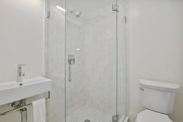 66 Seminary St, New Canaan, CT 06840 - full bathroom featuring a shower stall and toilet