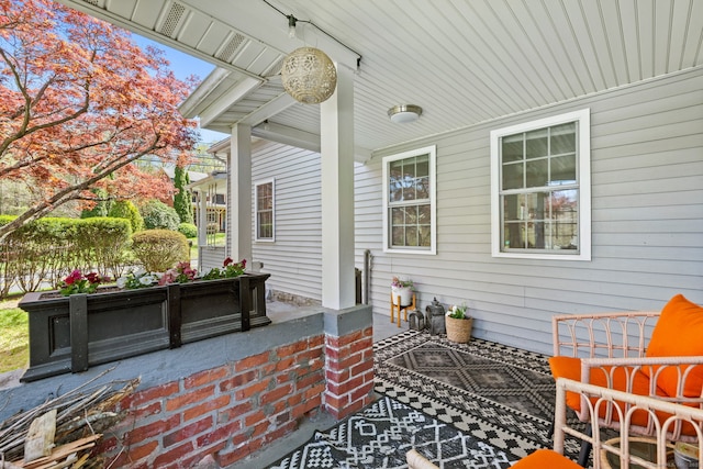 view of patio with covered porch
