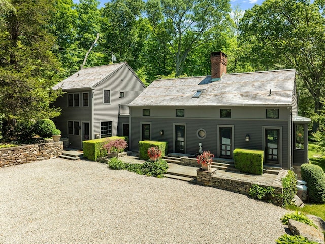 66 Hedlund Rd, East Haddam, CT 06423 - view of front of house with a chimney and a high end roof