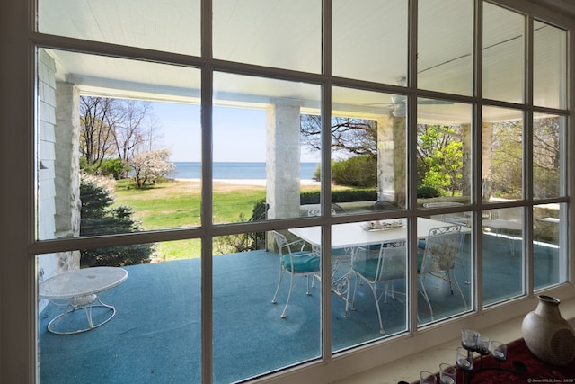 86 Wallacks Dr, Stamford, CT 06902 - entryway with a water view