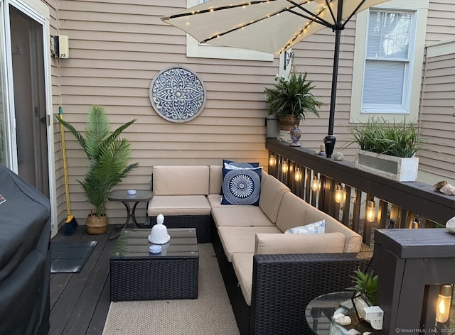 75 Brittania Rd Unit 75, Danbury, CT 06811 - balcony featuring an outdoor living space and area for grilling