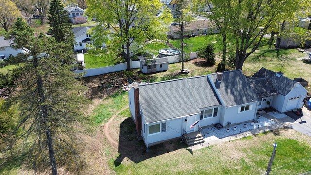 aerial view featuring a residential view