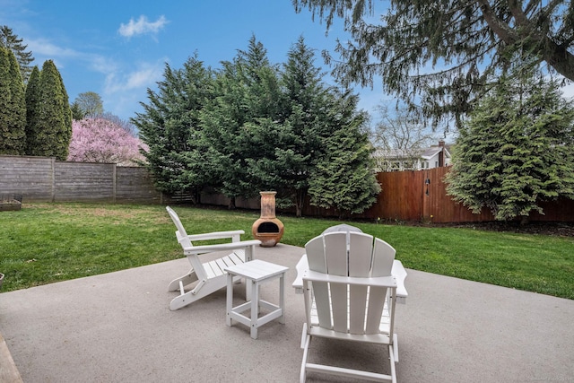 view of patio / terrace featuring a fenced backyard