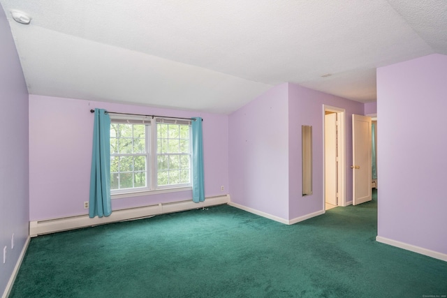 20 Fairview St, Simsbury, CT 06070 - spare room with lofted ceiling, carpet, baseboards, and baseboard heating