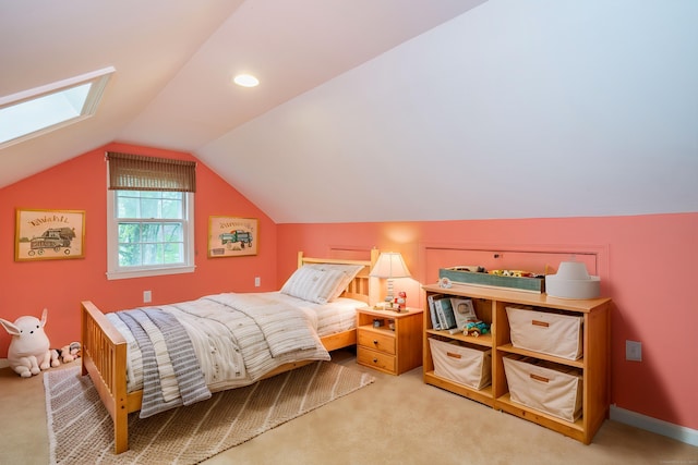 20 Fairview St, Simsbury, CT 06070 - carpeted bedroom featuring vaulted ceiling with skylight